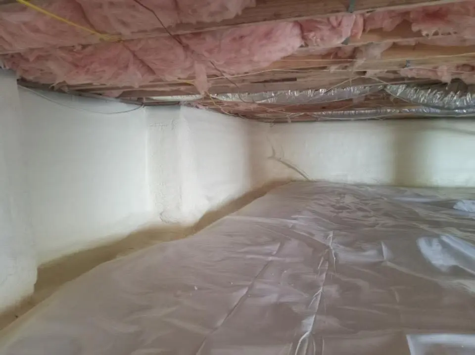 Crawl space encapsulation with closed-cell spray foam for Roof Maintenance in Orange City