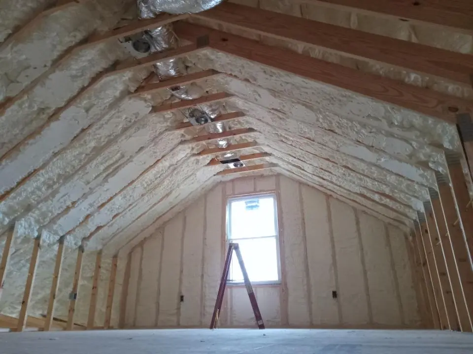 Spray foam roofing application for Crawl Space Insulation project in Orange City